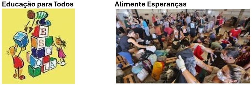 Pessoas participando de ação social